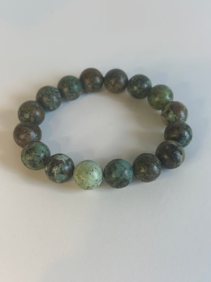 Spiritual Growth-African Turquoise Bead Bracelet