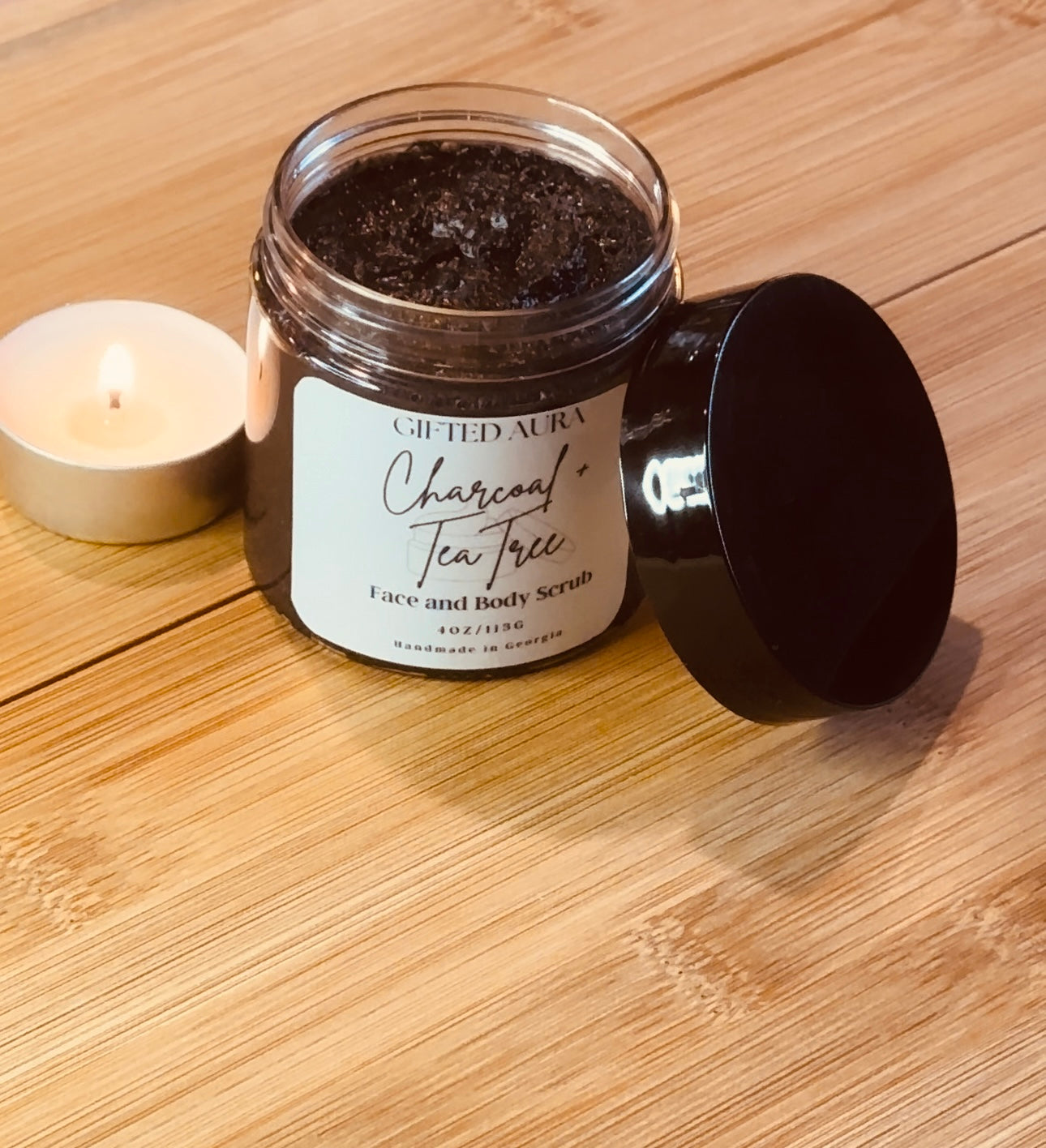 Charcoal + Tea Tree Sugar Scrub