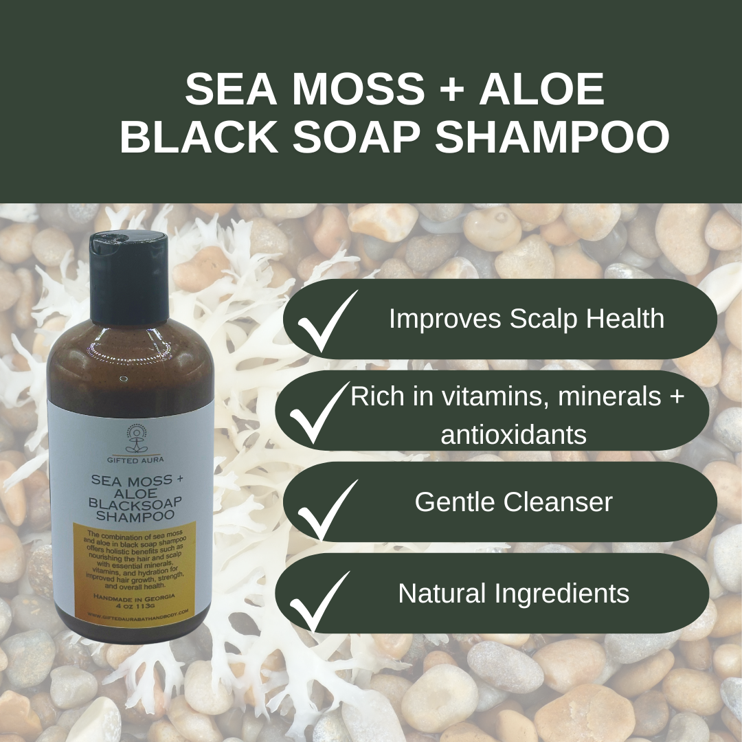 Sea Moss + Aloe Black Soap Shampoo