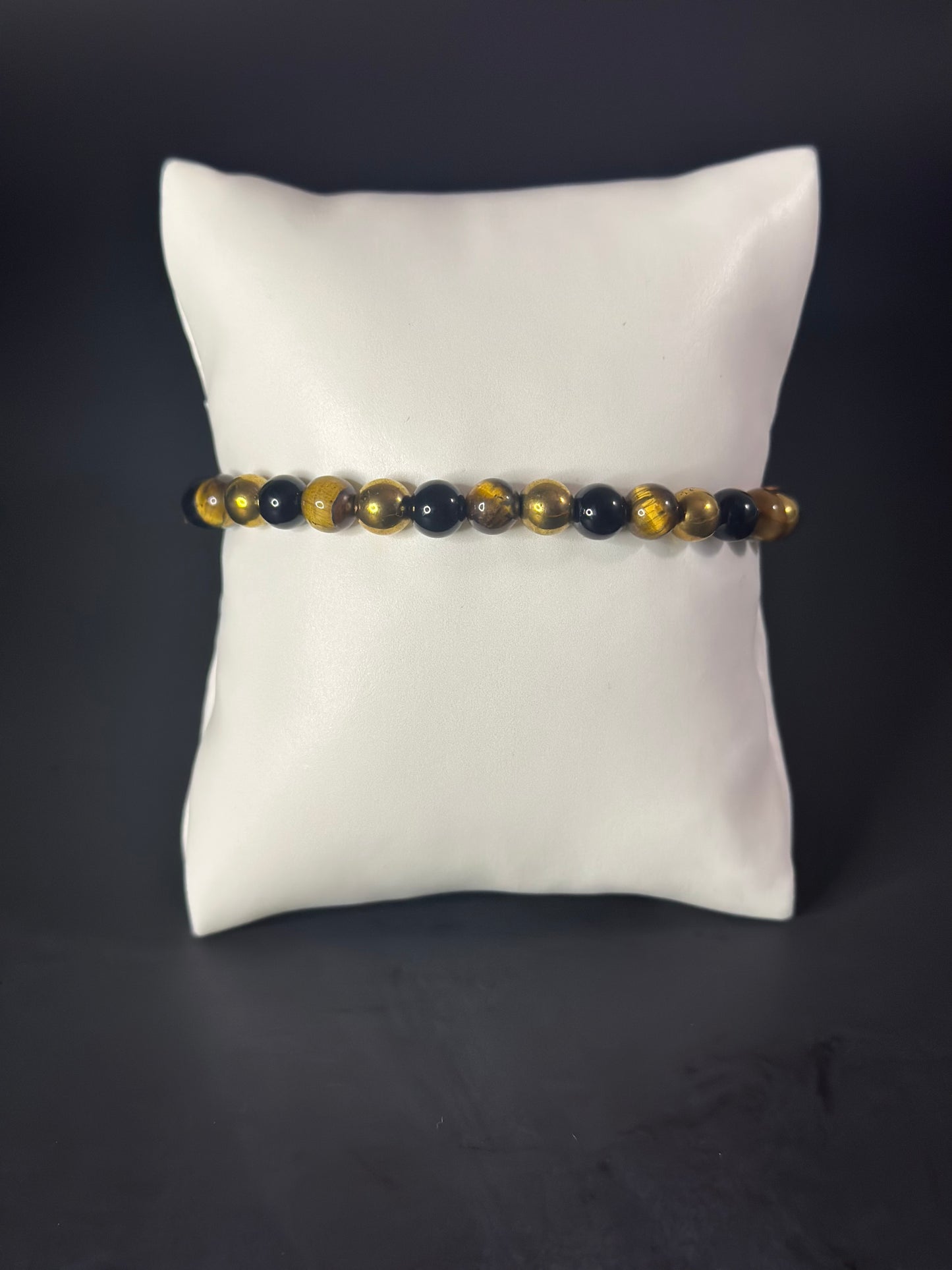 Triple Protection, Gold Hematite, Black Onyx, Tiger’s Eye