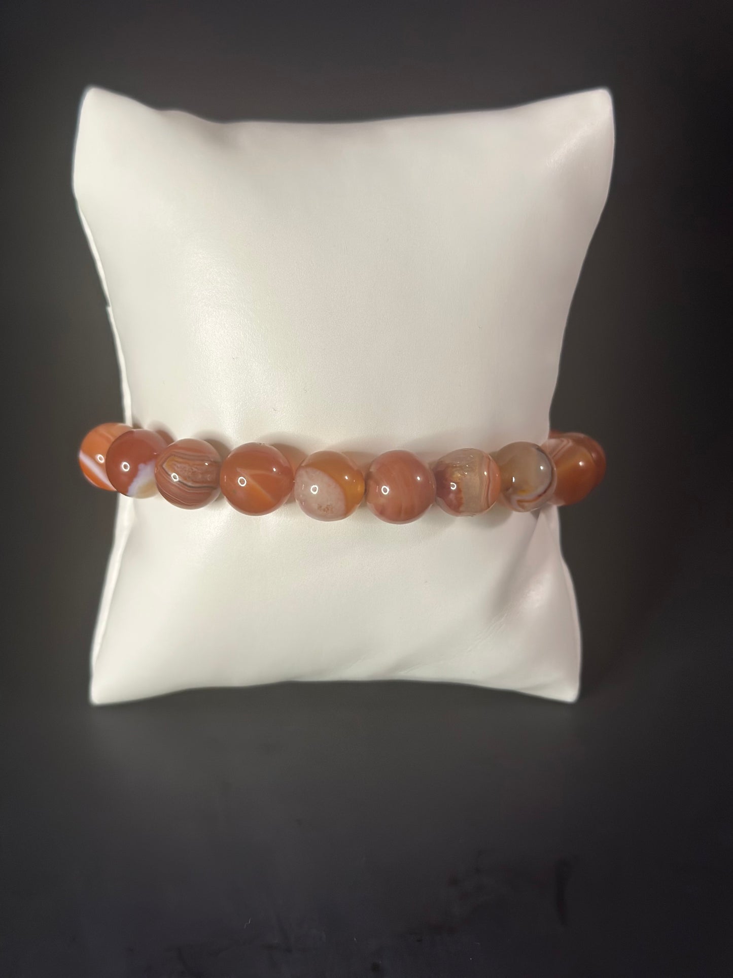 Energy + Vitality-Carnelian Bead Bracelet 10mm